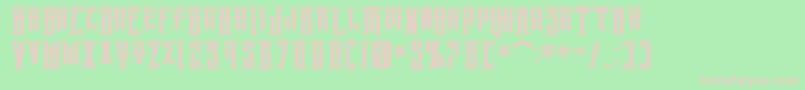 PhoenixRegular Font – Pink Fonts on Green Background