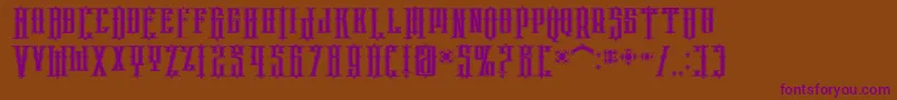 PhoenixRegular Font – Purple Fonts on Brown Background