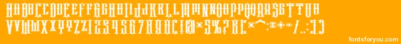 フォントPhoenixRegular – オレンジの背景に白い文字