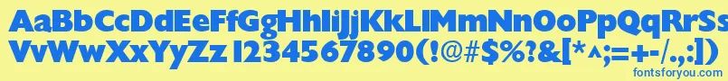 ChantillylhBold Font – Blue Fonts on Yellow Background