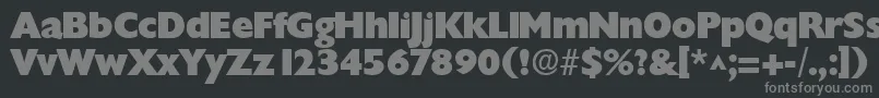 ChantillylhBold-fontti – harmaat kirjasimet mustalla taustalla