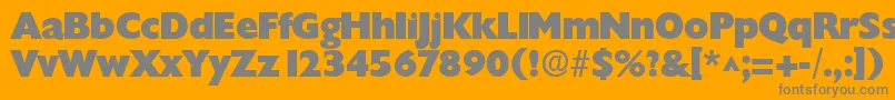 フォントChantillylhBold – オレンジの背景に灰色の文字