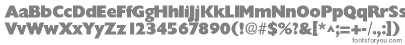 ChantillylhBold-fontti – harmaat kirjasimet valkoisella taustalla
