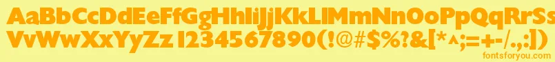 ChantillylhBold Font – Orange Fonts on Yellow Background