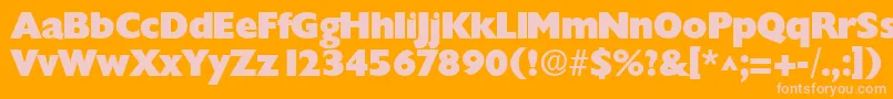 ChantillylhBold Font – Pink Fonts on Orange Background