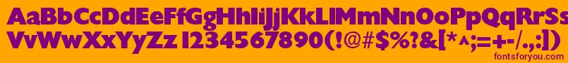 ChantillylhBold Font – Purple Fonts on Orange Background