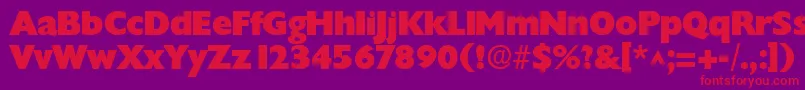 ChantillylhBold Font – Red Fonts on Purple Background