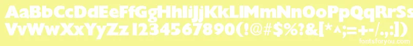 ChantillylhBold Font – White Fonts on Yellow Background