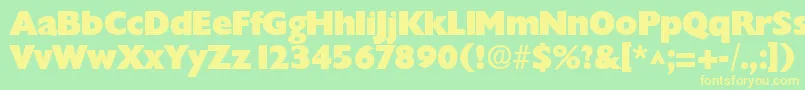 ChantillylhBold Font – Yellow Fonts on Green Background