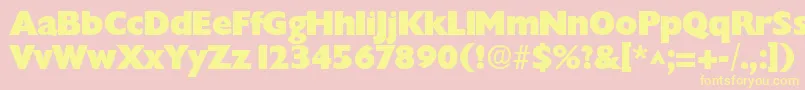 ChantillylhBold Font – Yellow Fonts on Pink Background