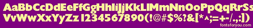 ChantillylhBold Font – Yellow Fonts on Purple Background