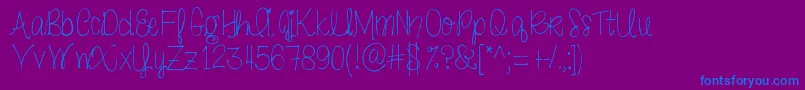 En savoir plus sur la police Justbeautifulsimplicity Police Justbeautifulsimplicity – polices bleues sur fond violet