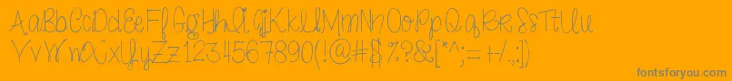 Justbeautifulsimplicity Font – Gray Fonts on Orange Background