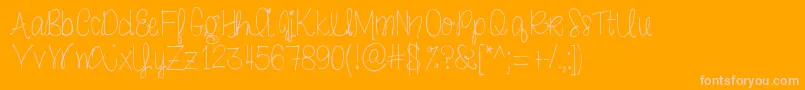 Justbeautifulsimplicity Font – Pink Fonts on Orange Background