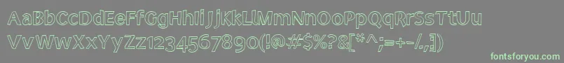 フォントElectedofficeoutline – 灰色の背景に緑のフォント