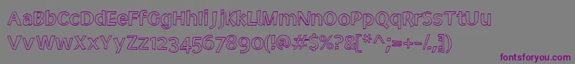 Шрифт Electedofficeoutline – фиолетовые шрифты на сером фоне