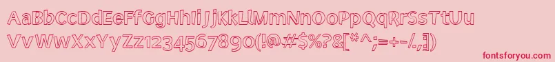 Electedofficeoutline Font – Red Fonts on Pink Background