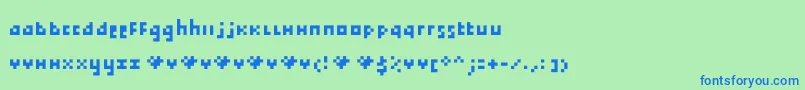 Tokayz-fontti – siniset fontit vihreällä taustalla