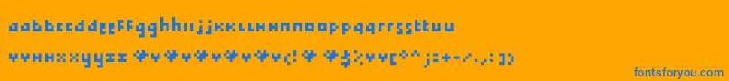 Tokayz Font – Blue Fonts on Orange Background