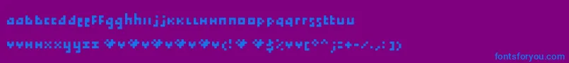 Tokayz-fontti – siniset fontit violetilla taustalla