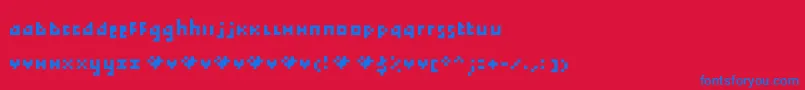 Tokayz-fontti – siniset fontit punaisella taustalla