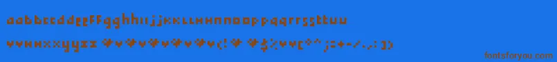 Tokayz Font – Brown Fonts on Blue Background