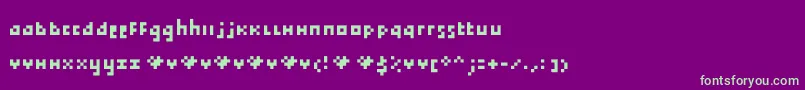 Tokayz Font – Green Fonts on Purple Background