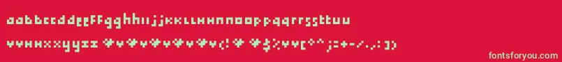 Tokayz Font – Green Fonts on Red Background