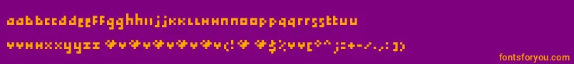 Tokayz-fontti – oranssit fontit violetilla taustalla