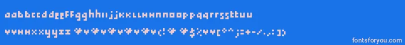Tokayz Font – Pink Fonts on Blue Background