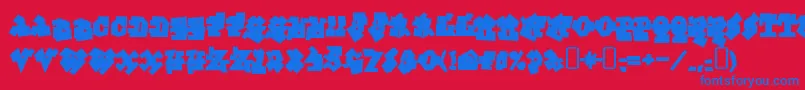 GraffitiTreatBack Font – Blue Fonts on Red Background