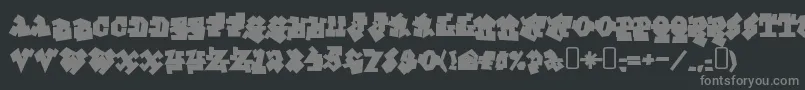 GraffitiTreatBack Font – Gray Fonts on Black Background