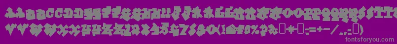 GraffitiTreatBack Font – Gray Fonts on Purple Background