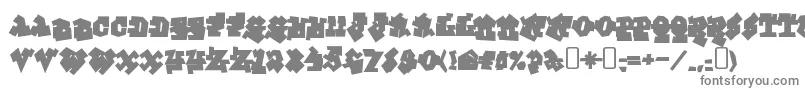 フォントGraffitiTreatBack – 白い背景に灰色の文字