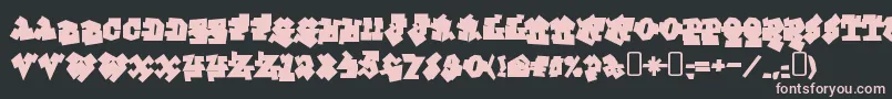 フォントGraffitiTreatBack – 黒い背景にピンクのフォント