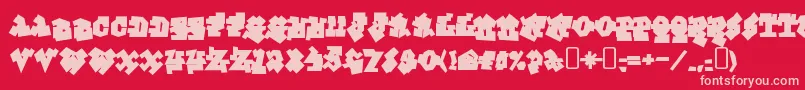 GraffitiTreatBack Font – Pink Fonts on Red Background