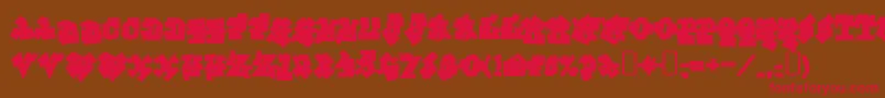 GraffitiTreatBack Font – Red Fonts on Brown Background