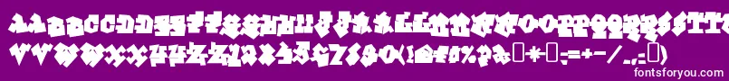 GraffitiTreatBack Font – White Fonts on Purple Background