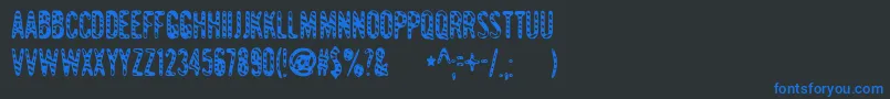 Gianttigers Font – Blue Fonts on Black Background