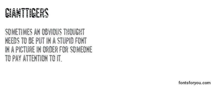 Review of the Gianttigers Font