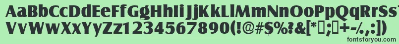 Nautodisplayssk Font – Black Fonts on Green Background