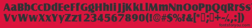 Nautodisplayssk Font – Black Fonts on Red Background