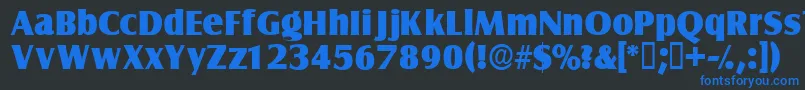 Nautodisplayssk Font – Blue Fonts on Black Background