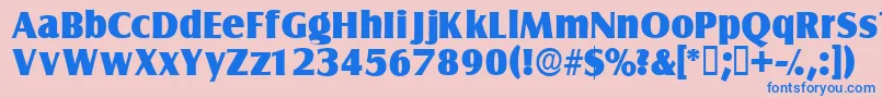 Nautodisplayssk Font – Blue Fonts on Pink Background