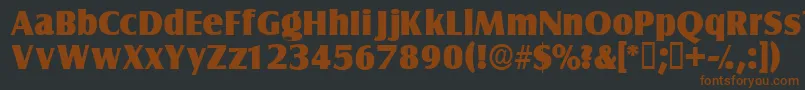 Nautodisplayssk Font – Brown Fonts on Black Background