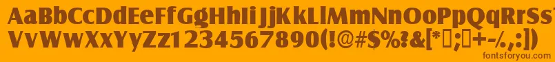Nautodisplayssk Font – Brown Fonts on Orange Background