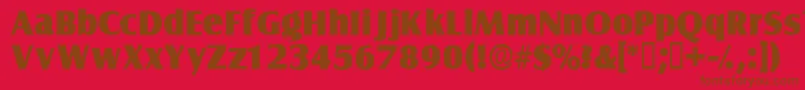 Nautodisplayssk Font – Brown Fonts on Red Background