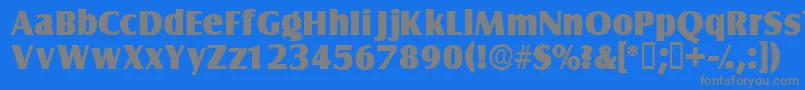 Nautodisplayssk Font – Gray Fonts on Blue Background