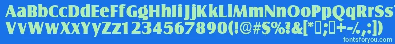 Nautodisplayssk Font – Green Fonts on Blue Background