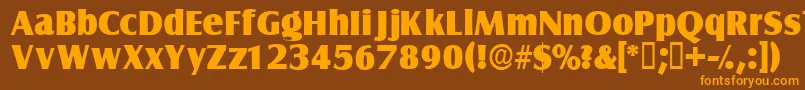 Nautodisplayssk Font – Orange Fonts on Brown Background